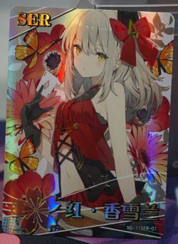 Red Ashima Artwork Goddess Story Waifu Card Foil SER ns-11ser-01 - Image 1