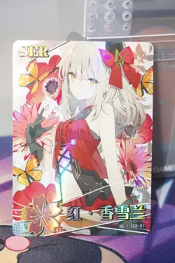 Red Ashima Artwork Goddess Story Waifu Card Foil SER ns-11ser-01 - Image 5