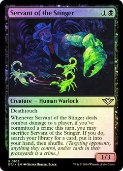 Servant of the Stinger (0105) - Outlaws of Thunder Junction - Uncommon (Foil) - Image 1