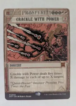 1x Crackle With Power SHOWCASE NM - OTJ Breaking News MTG x1 - Image 1