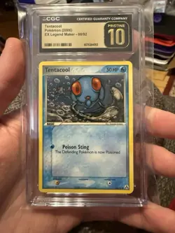 Pokemon TCG Tentacool 66/92 EX Legend Maker Common CGC 10 Pristine - Image 1