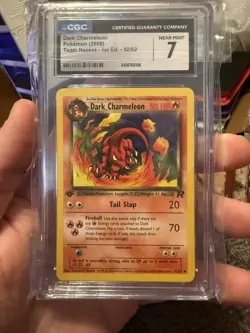 2000 Pokemon Rocket 32 DARK CHARMELEON 1ST Edition, CGC 7 - Image 1