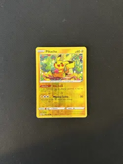 Pikachu 052/196 2022 Pokemon TCG Lost Origin Reverse Holo Common NM - Image 1
