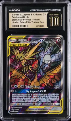 2019 POKEMON BLACK STAR PROMO #SM210 MOLTRES & ZAPDOS & ARTICUNO CGC 10 PRISTINE - Image 1