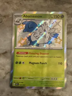 Abomasnow 101/091 - NM - Pokemon Paldean Fates - Shiny Rare - Image 1