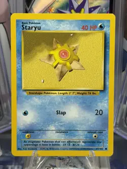 Staryu 065/102 - Base Set - Regular - Unlimited - WOTC - Pokemon TCG - LP - Image 1