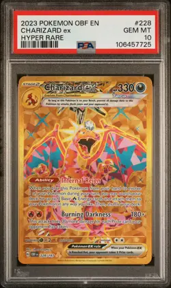 Charizard ex #228 Pokemon TCG Obsidian Flames Hyper Rare PSA 10 - Image 1