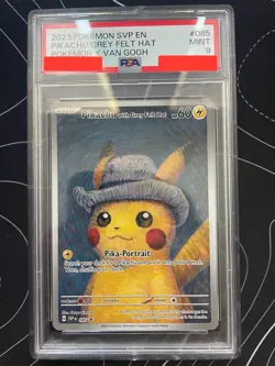 2023 Pokemon Van Gogh Pikachu with Grey Felt Hat SVP EN #085 Promo PSA 9 MINT - Image 1