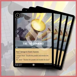 Disney Lorcana TCG: FIRE THE CANNONS! x4 | The First Chapter Common *IN STOCK* - Image 1