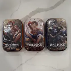 ONE PIECE CARD GAME Tin Set Vol. 2 FULL SET IN HAND SET OF 3 BRAND NEW OP-13 - Image 3