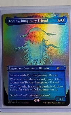 2022 MTG Magic the Gathering SLD Secret Lair Foil #1049 Toothy Imaginary Friend - Image 1