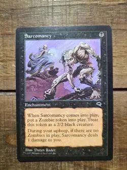 Magic the Gathering - Sarcomancy Tempest 154 Rare 1997 MTG - Image 1