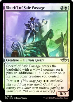 Sheriff of Safe Passage (0029) - Outlaws of Thunder Junction - Uncommon (Foil) - Image 1