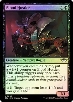 Blood Hustler (0080) - Outlaws of Thunder Junction - Uncommon (Foil) - Image 1
