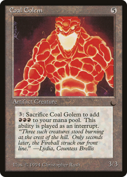 Coal Golem X (4) The Dark VG/EX 4RCards - Image 1