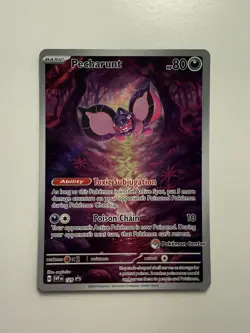 Pecharunt Black Star Promo SVP EN 129 Pokemon Center Stamped - Image 1