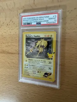 2021 Pokemon Celebrations Rockets Zapdos Holo #15 PSA 10 - Image 1