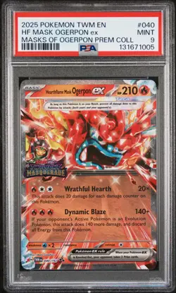 Pokemon TCG Hearthflame Mask Ogerpon Ex 040 Twilight Masquerade PSA 9 - Image 1