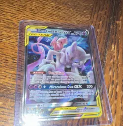Pokemon Mewtwo & Mew GX TAG TEAM Promo SM191 Holo Miraculous Duo GX Perfection - Image 1