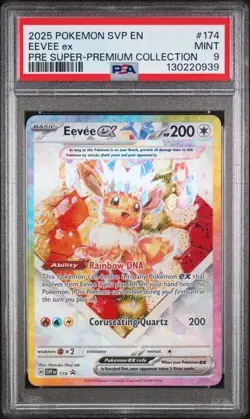 PSA 9 - 2025 POKEMON SVP EN-SV BLACK STAR PROMO 174 EEVEE EX PRISMATIC EVOLUTION - Image 1