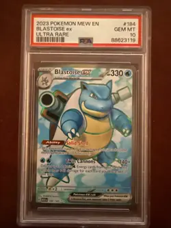 Pokemon TCG Blastoise EX Full Art Holo Ultra Rare Scarlet & Violet PSA 10 - Image 1