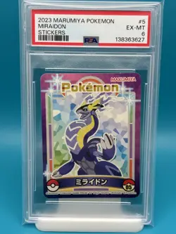 PSA 6 - 2023 MARUMIYA POKEMON STICKERS 5 MIRAIDON - Image 1