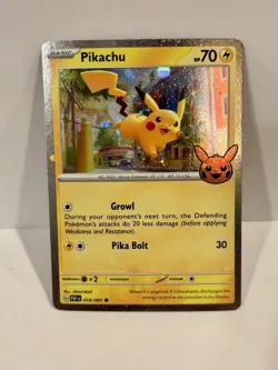 Pikachu 018/091 Pokemon Trick or Trade BOOster 2024 - (Cosmos Holo) NM - Image 1