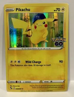 Pikachu 028/078 Pokemon Go Holo Rare NM - Image 1