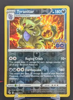 Pokemon Tyranitar #043/078 English Pokemon GO Reverse Holo - Image 1