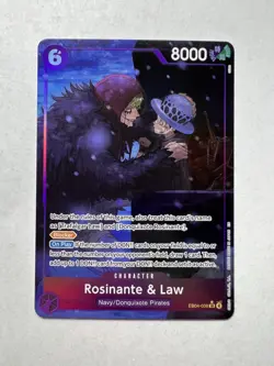 OP14 The Azure Sea's Seven EB04-038 Rosinante & Law SR Alternate Art. English - Image 1