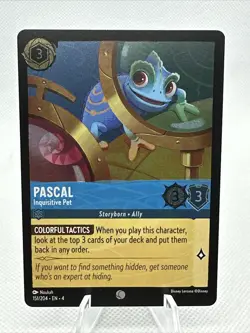 Pascal Inquisitive Pet 151/204 Cold Foil Disney Lorcana Ursula’s Return - Image 1