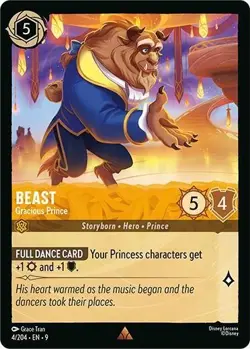 Disney Lorcana TCG - Fabled - Beast - Gracious Prince 4/204 Rare - Image 1