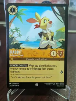 Rabbit - Indignant Pirate 22/204 Common Azurite Sea Lorcana Non Foil - Image 1