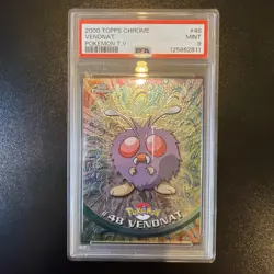 PSA 9 - 2000 Pokemon Topps Card Venonat Holo , Pokemon T.V. Chrome #48 - Image 1