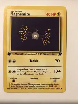 Pokemon TCG Magnemite Team Rocket 60/82 Regular 1st Edition Common Card - Image 1