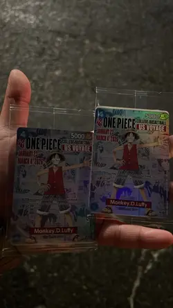 One Piece Monkey.D.Luffy US College Basketball Promo Card In Hand Ready To Ship - Image 1
