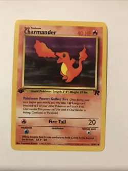 Pokemon TCG Charmander Team Rocket 50/82 Regular 1st Edition Common Card - Image 1