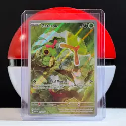 Caterpie 172/165 Scarlet & Violet 151 Illustration Rare Holo Pokemon Card NM - Image 1