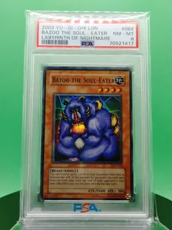 PSA 8 Bazoo the Soul Eater LON-064 Super Rare 2003 English Yu-Gi-OH! Card TCG - Image 1