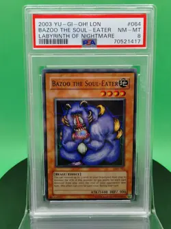 PSA 8 Bazoo the Soul Eater LON-064 Super Rare 2003 English Yu-Gi-OH! Card TCG - Image 2