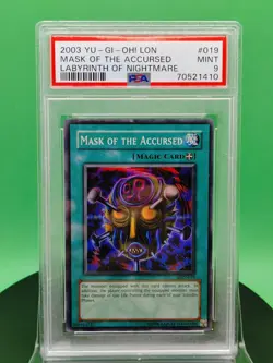 PSA 9 Mask of the Accursed LON-019 Super Rare 2003 English Yu-Gi-OH! Card TCG - Image 2