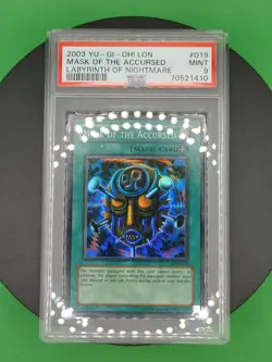 PSA 9 Mask of the Accursed LON-019 Super Rare 2003 English Yu-Gi-OH! Card TCG - Image 4