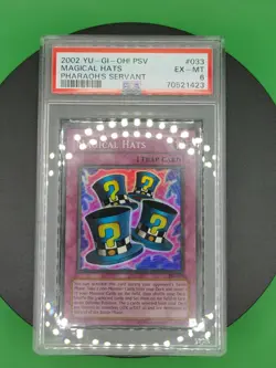 PSA 6 Magical Hats PSV-033 Trap Card Super Rare 2002 English Yu-Gi-OH! TCG - Image 4