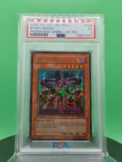 1st Edition PSA 5 Byser Shock PGD-103 Ultra Rare 2003 English Yu-Gi-OH! Card TCG - Image 1