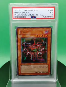 1st Edition PSA 5 Byser Shock PGD-103 Ultra Rare 2003 English Yu-Gi-OH! Card TCG - Image 2
