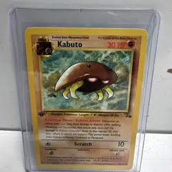 2X Pokemon TCG Kabuto Fossil Card 50/62 Regular Common 1st Edition - Image 2