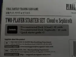 Cloud vs Sephiroth Final Fantasy Trading Card Game - Two Player Starter Set NEW - Image 2