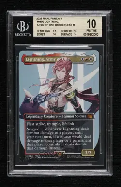 Lightning Army of One (Borderless Number) Magic Final Fantasy BGS 10 PRISTINE - Image 1