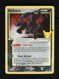 Umbreon Star (POP Series 5) Holo Pokemon Celebrations Classic Collection #17/17 - Image 1
