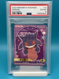 PSA 6 - 2023 MARUMIYA POKEMON STICKERS 13 GENGAR - Image 1